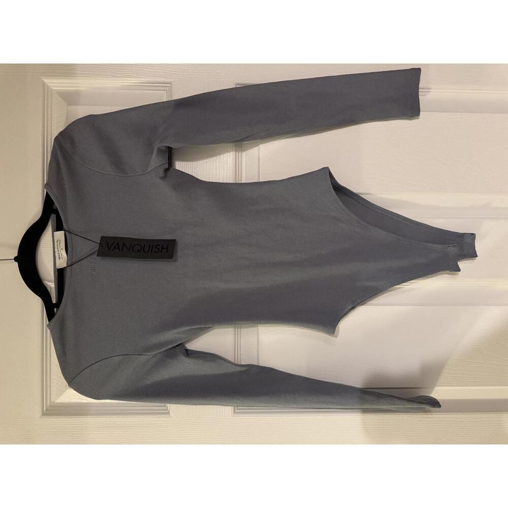 NWT Vanquish Long Sleeve Bodysuit with Open Back Size M